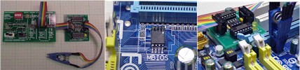 motherboard bios with attached spi adapter